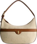 Tommy Bahama Lurex Linen Zip-Top Hobo