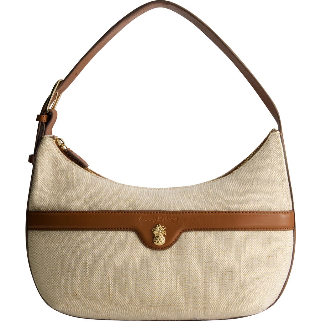 Tommy Bahama Lurex Linen Zip-top Hobo