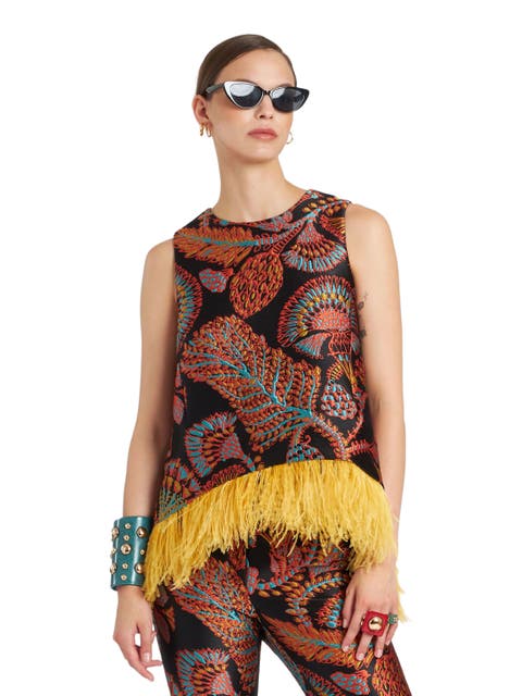 La Scala Top Jacquard Sicomore Black