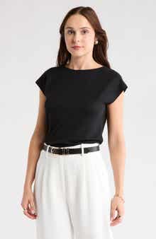 NORDSTROM RACK Cap Sleeve Modal Blend T-Shirt