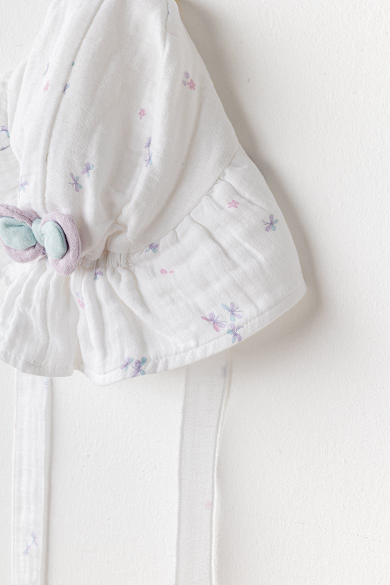 Butterfly Muslin Bow Hat, Alternate, color, White