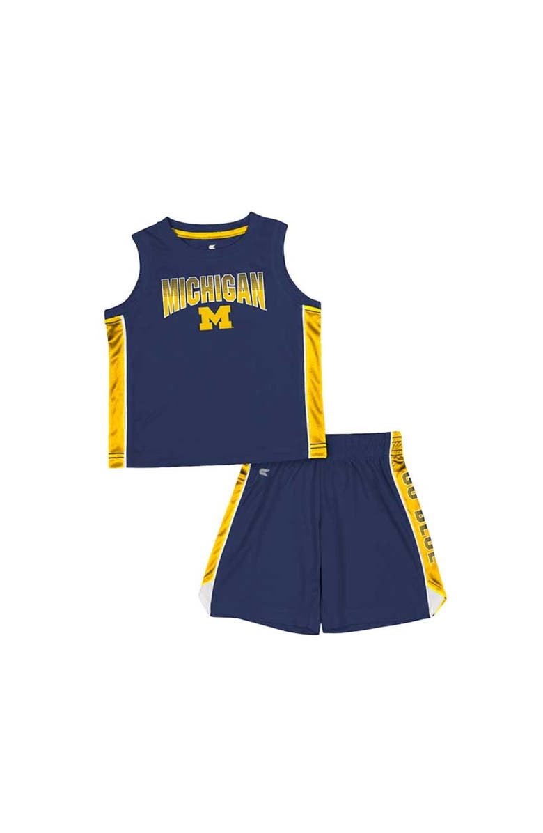 COLOSSEUM Toddler Colosseum Navy Michigan Wolverines Vecna Tank Top & Shorts Set, Main, color, 