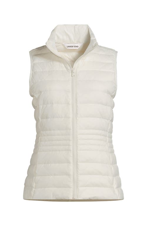 Lands' End Wanderweight Packable Ultralight Down Vest In White