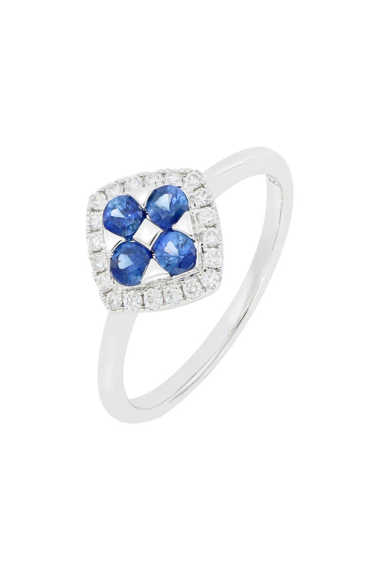 Diamond & Sapphire Ring (Nordstrom Exclusive), Main, color, WHITE GOLD/ DIAMOND/ SAPPHIRE