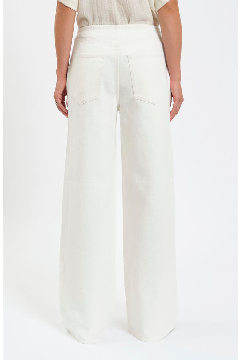 Madison Tie Waist Wide Leg Jeans, Alternate, color, MILKSHAKE