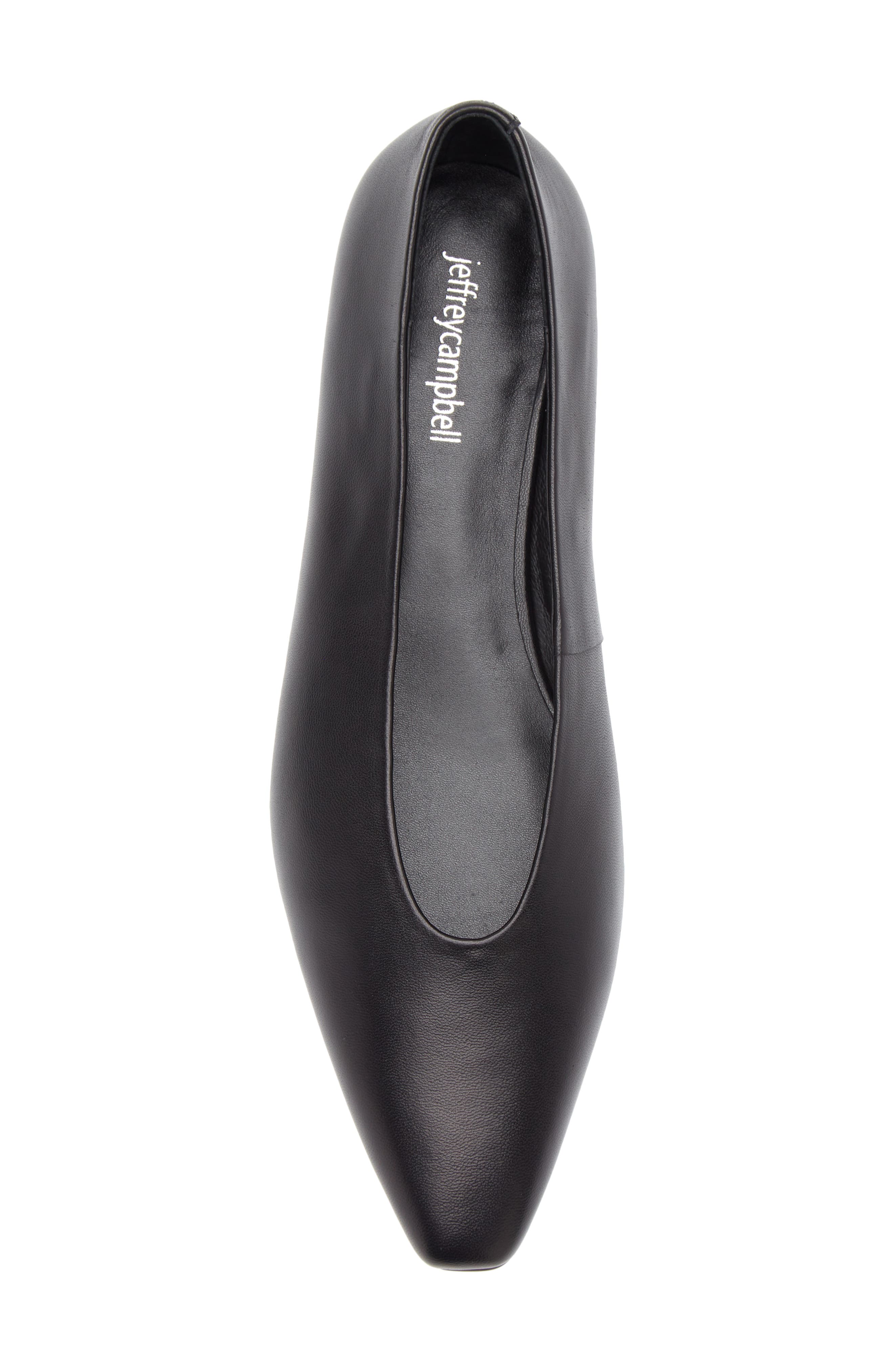 Jeffrey Campbell Hinted Pointed Toe Flat, Alternate, color, Black