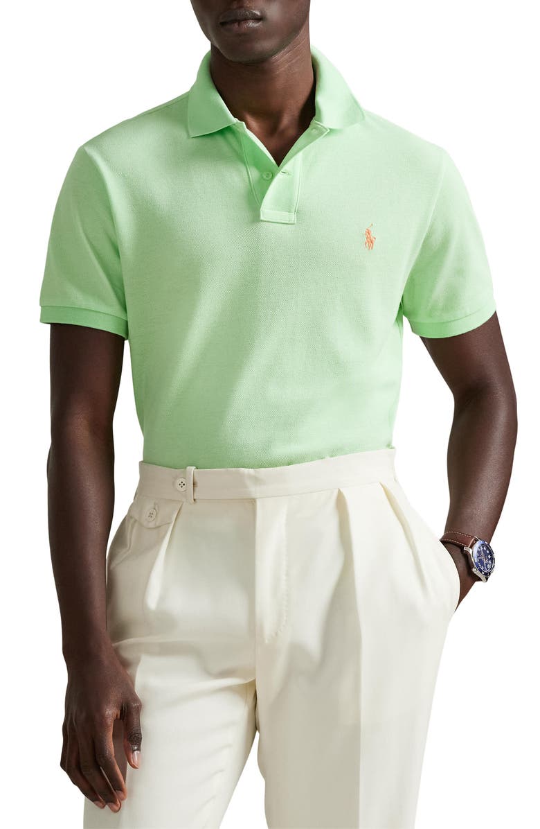 Polo Ralph Lauren The Iconic Cotton Piqué Polo, Main, color, Cruise Lime
