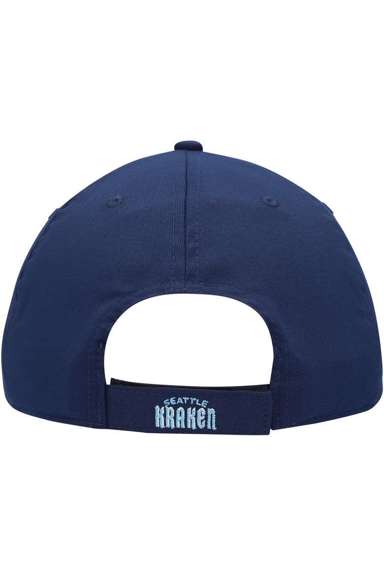 Men's Fanatics Branded Deep Sea Blue Seattle Kraken Core Adjustable Hat, Alternate, color, Navy