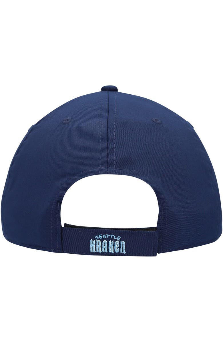 FANATICS Men's Fanatics Branded Deep Sea Blue Seattle Kraken Core Adjustable Hat, Alternate, color, 