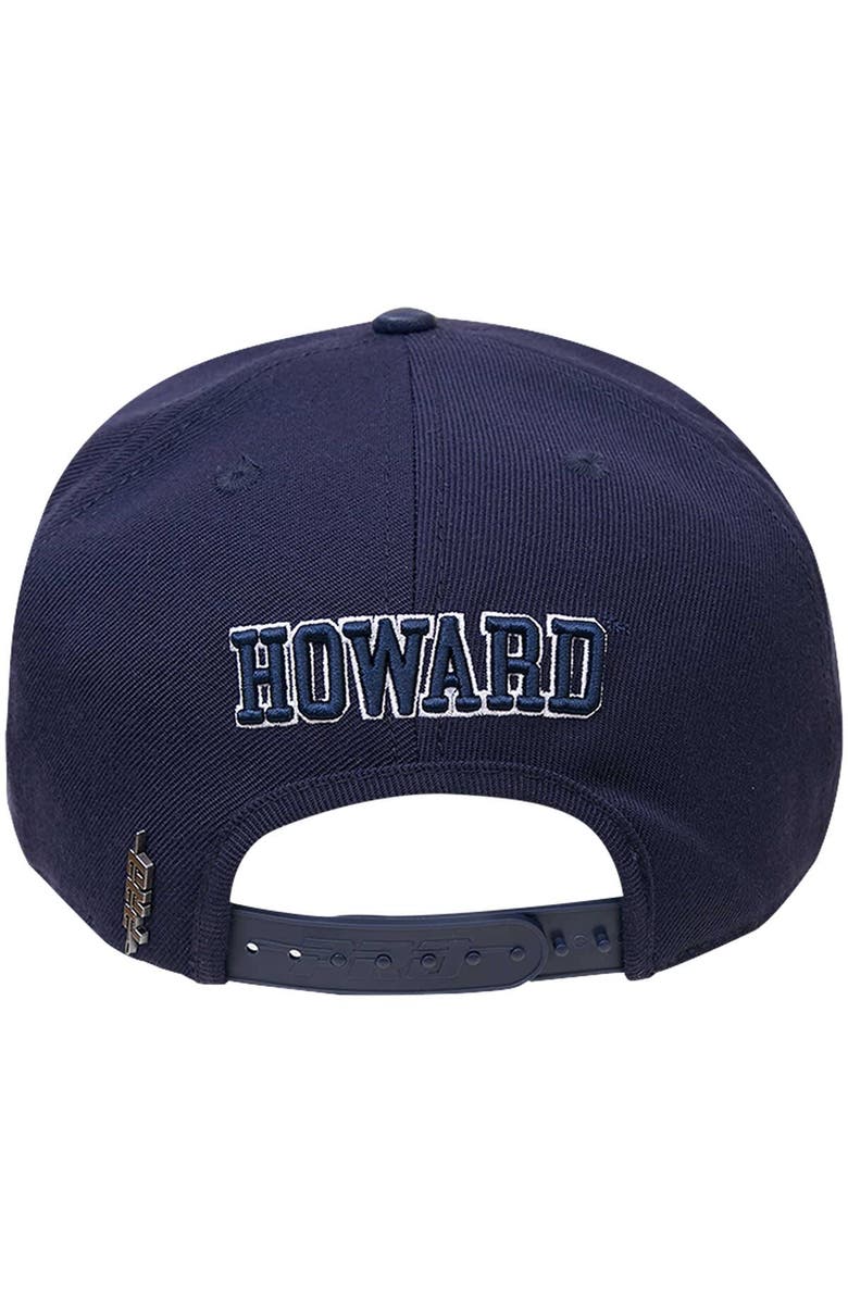 PRO STANDARD Men's Pro Standard  Navy Howard Bison Evergreen Mascot Snapback Hat, Alternate, color, 