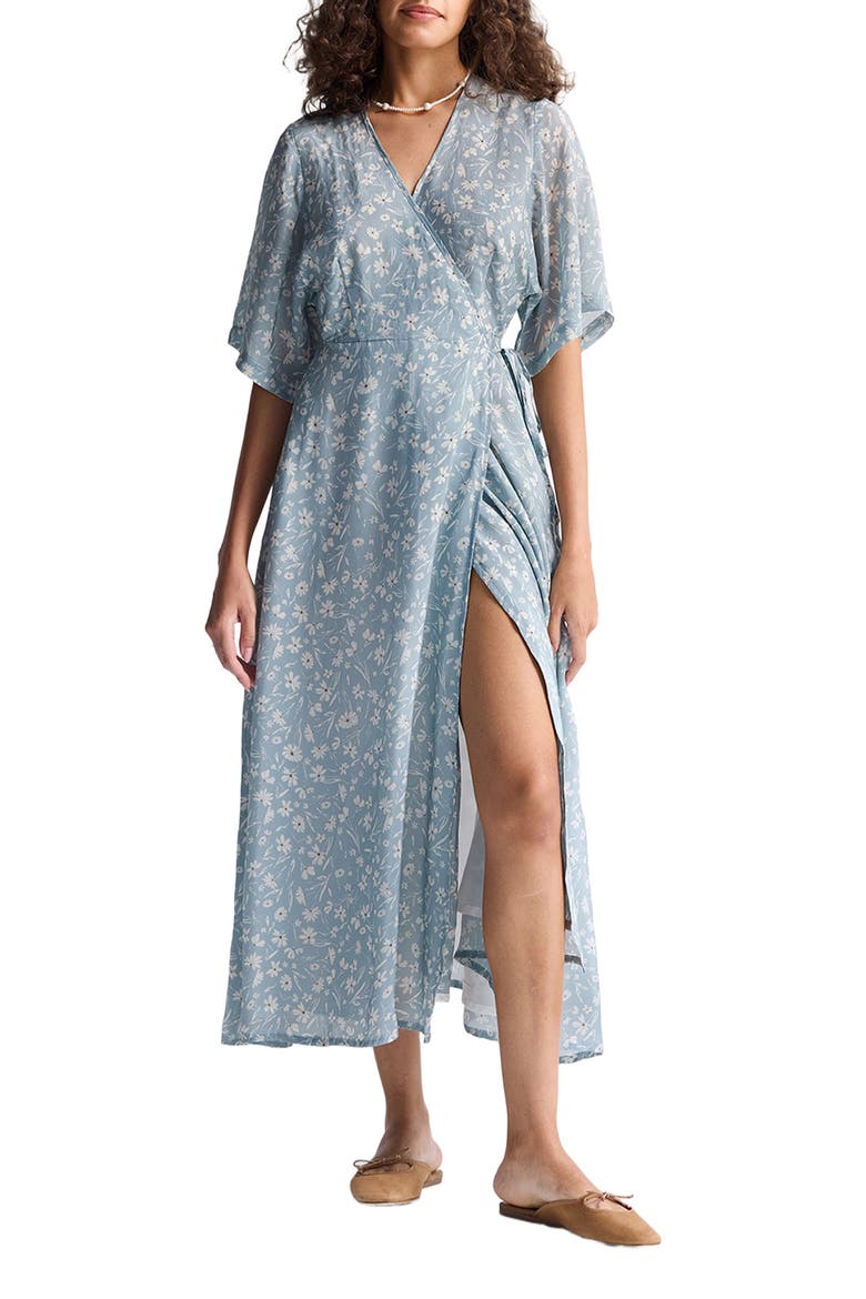 Maxi Wrap Dress, Alternate, color, Floral Poetry