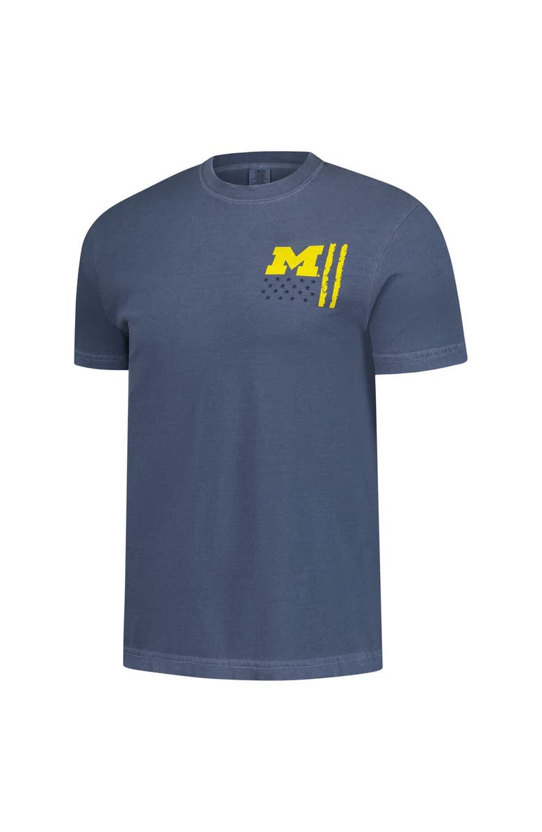 IMAGE ONE Men's  Navy Michigan Wolverines Comfort Colors OHT Camo Overlay T-Shirt, Alternate, color, Navy