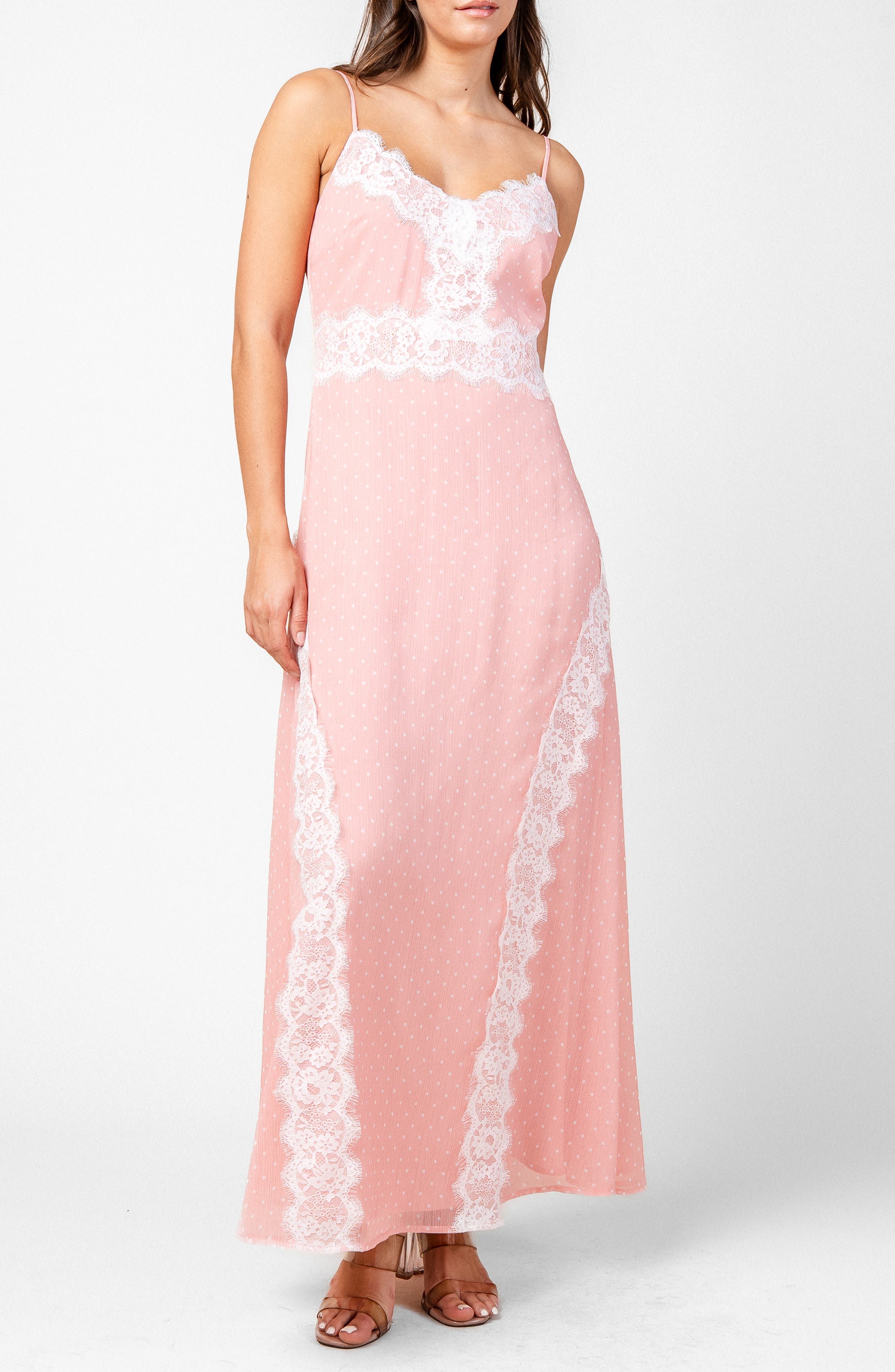 Beivy V-Neck Chiffon Maxi Dress