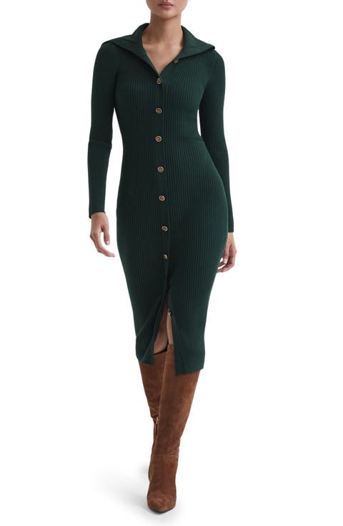 Maria Long Sleeve Rib Maxi Dress