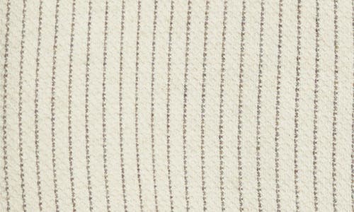 Percival Sorrento Pinstripe Cotton & Linen Button-up Overshirt In Ecru