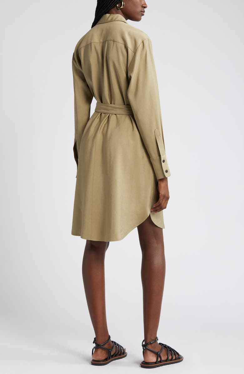 Nordstrom Long Sleeve Belted Shirtdress, Alternate, color, Olive