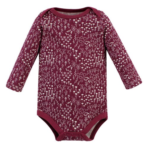Hudson Baby Little Soft Cotton Long-sleeve One-piece 3pk