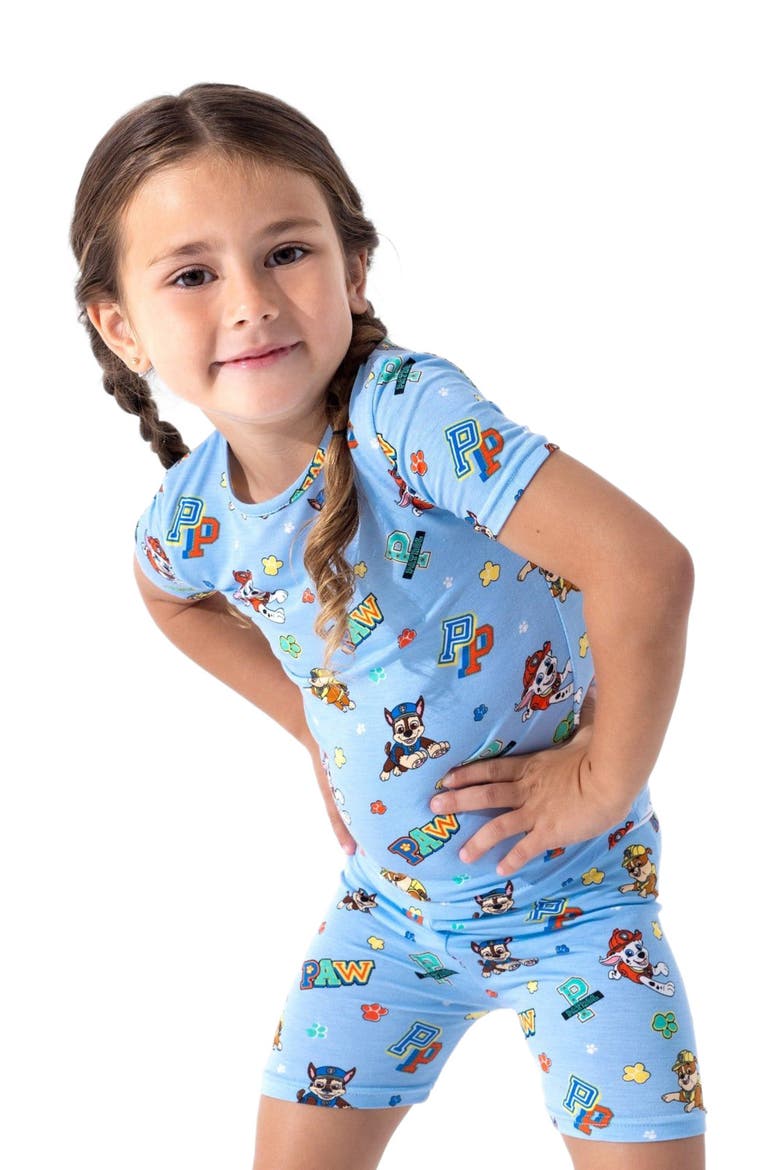 PAW Patrol Varsity Blue Kids 2-Piece Short Sleeve & Shorts Pajama Set, Alternate, color, PAW Patrol: Varsity Blue