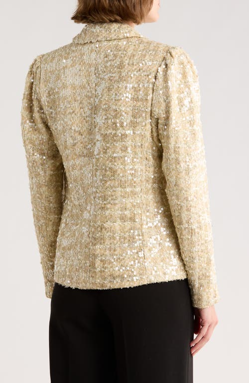 Love Token Jensen Sequin Blazer In Gold
