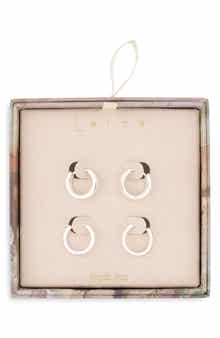 Set of 2 Huggie Hoop Earrings