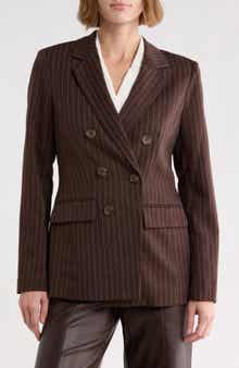 Pinstripe Double Breasted Blazer