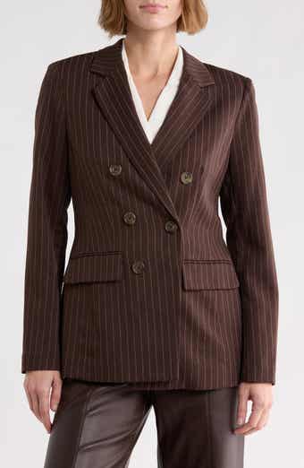 Pinstripe Double Breasted Blazer