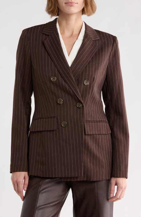 Pinstripe Double Breasted Blazer