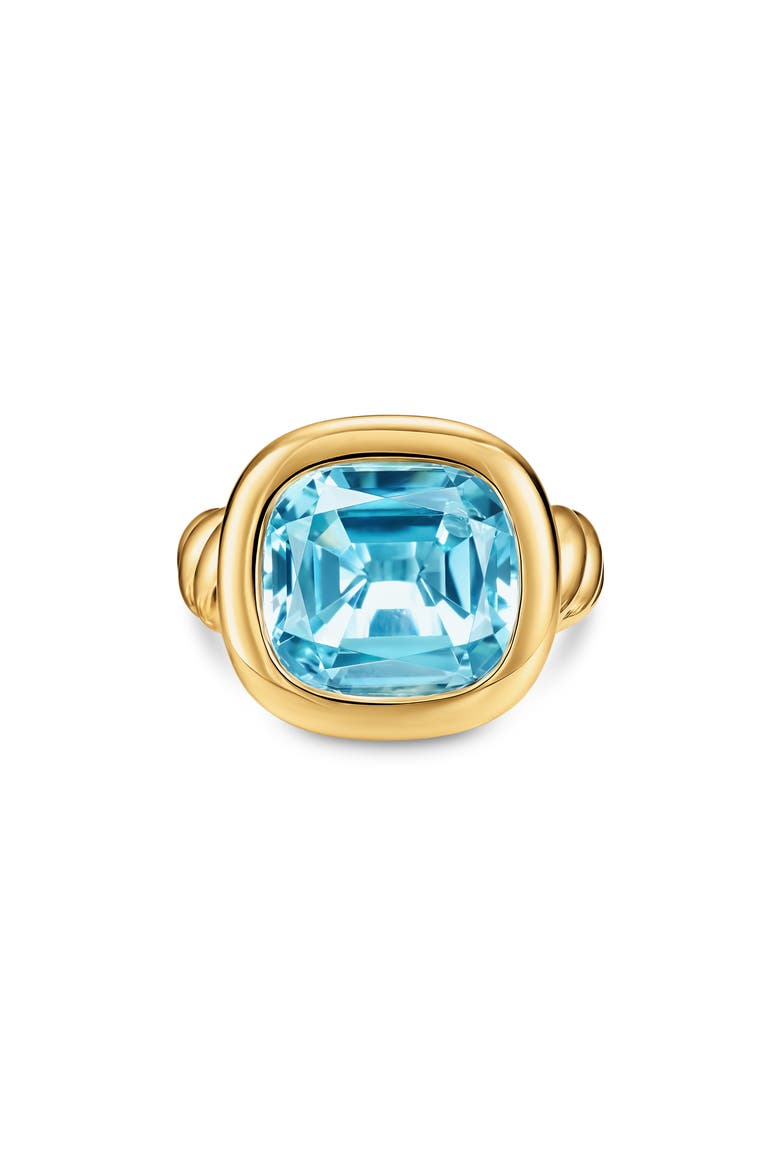 DY Mercer 18k Gold Citrine Ring, Alternate, color, GOLD BLUE TOPAZ