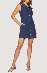 Lost + Wander Coastal Riviera Sleeveless Cotton Minidress