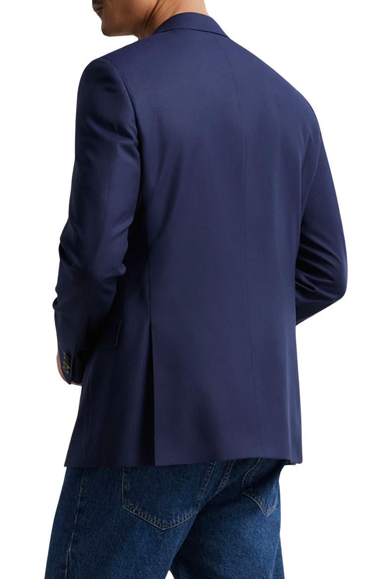 Navy Double Twist 130s Wool Blazer, Alternate, color, BLUE