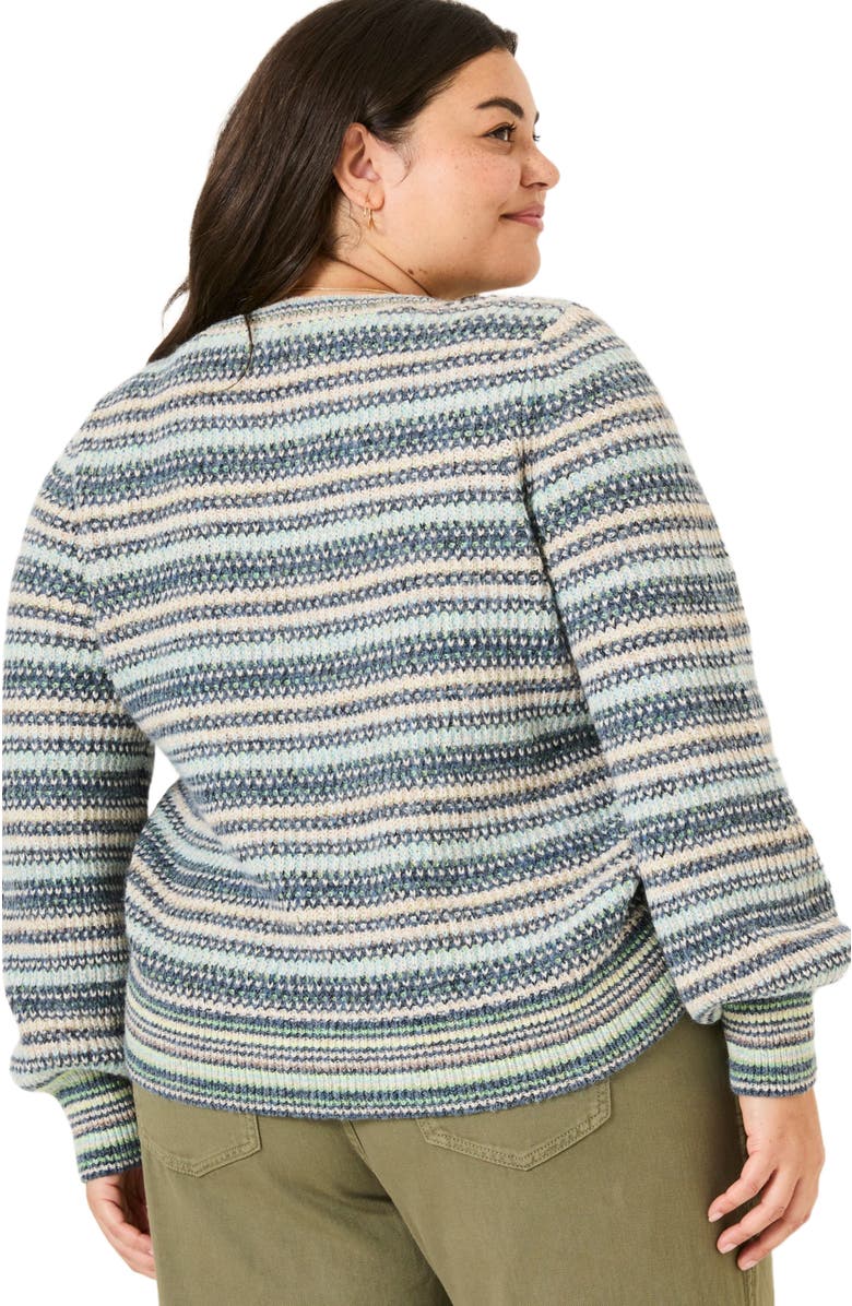 FatFace Plus Size Soraya Stripe Crew Neck Sweater, Alternate, color, 