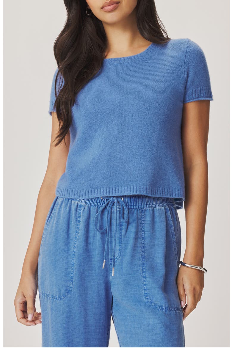 Emerson Short Sleeve Sweater, Main, color, PERFECT BLUE
