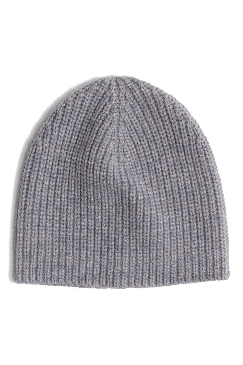 Jamie Wool & Cashmere Beanie, Main, color, HTHR SLATE