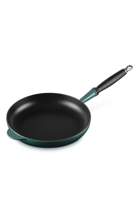 Enameled Cast Iron Fry Pan with Phenolic Handle
