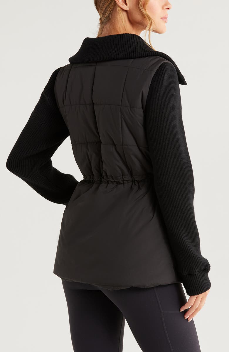 Zella Quilted Rib Mix Hybrid Jacket, Alternate, color,