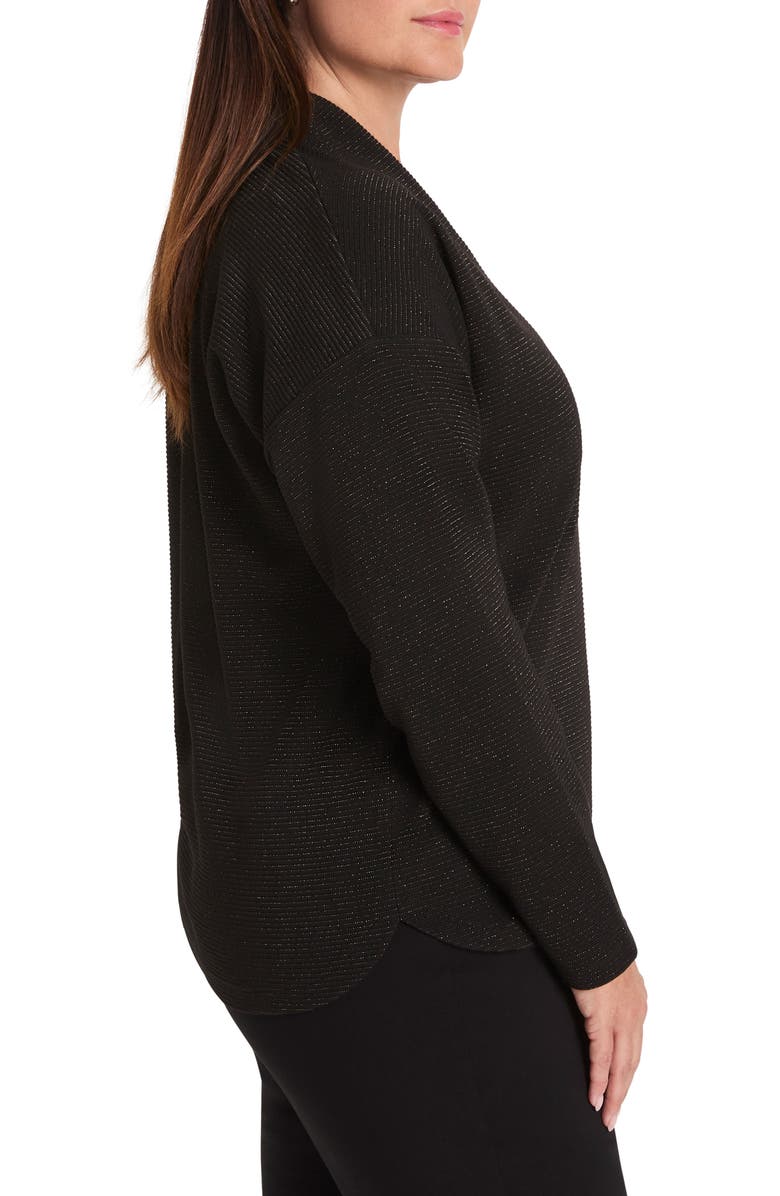 NIC+ZOE Sparkle Stripe Everyday Top, Alternate, color, Black Mix