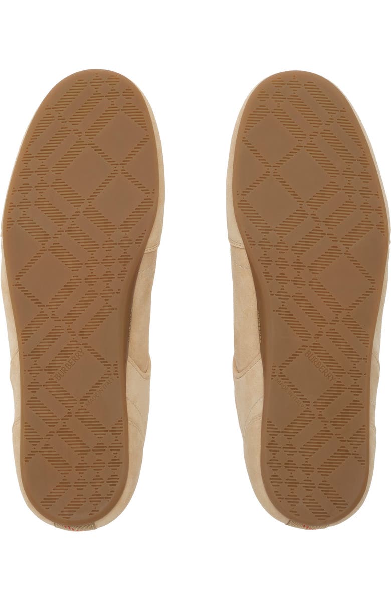 Burberry Suede Knight Runner Sneakers, Alternate, color, Flax/Dove Beige