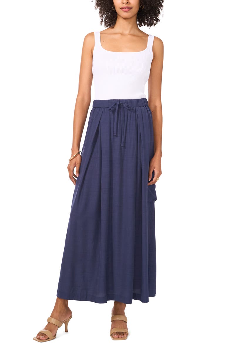 Vince Camuto Drawstring Midi Cargo Skirt, Alternate, color,