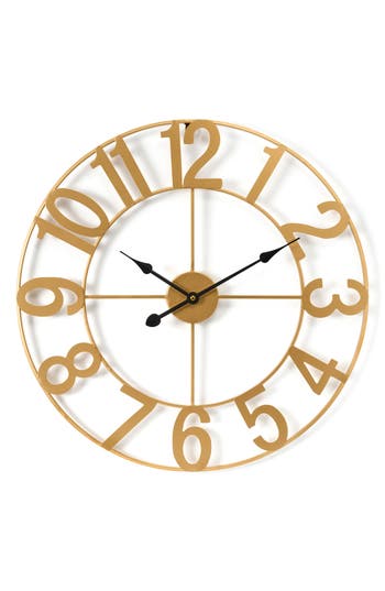 Sorbus 16-inch Numeral Wall Clock In Gold