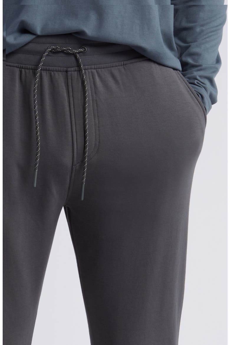 Brushed Fleece Joggers, Alternate, color, BLACK SAND