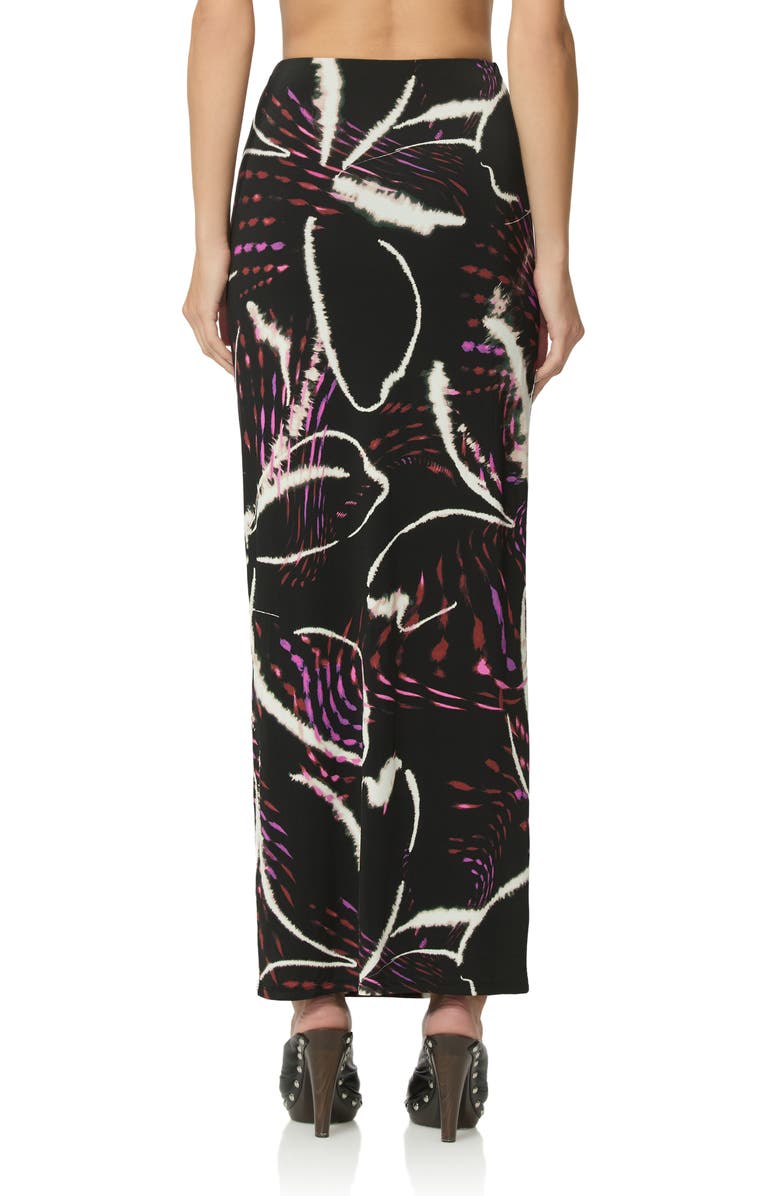 AFRM Aven Abstract Floral Print Maxi Skirt, Alternate, color, Night Daisy