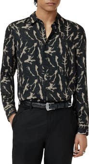 John Varvatos Ross Abstract Button-Up Shirt