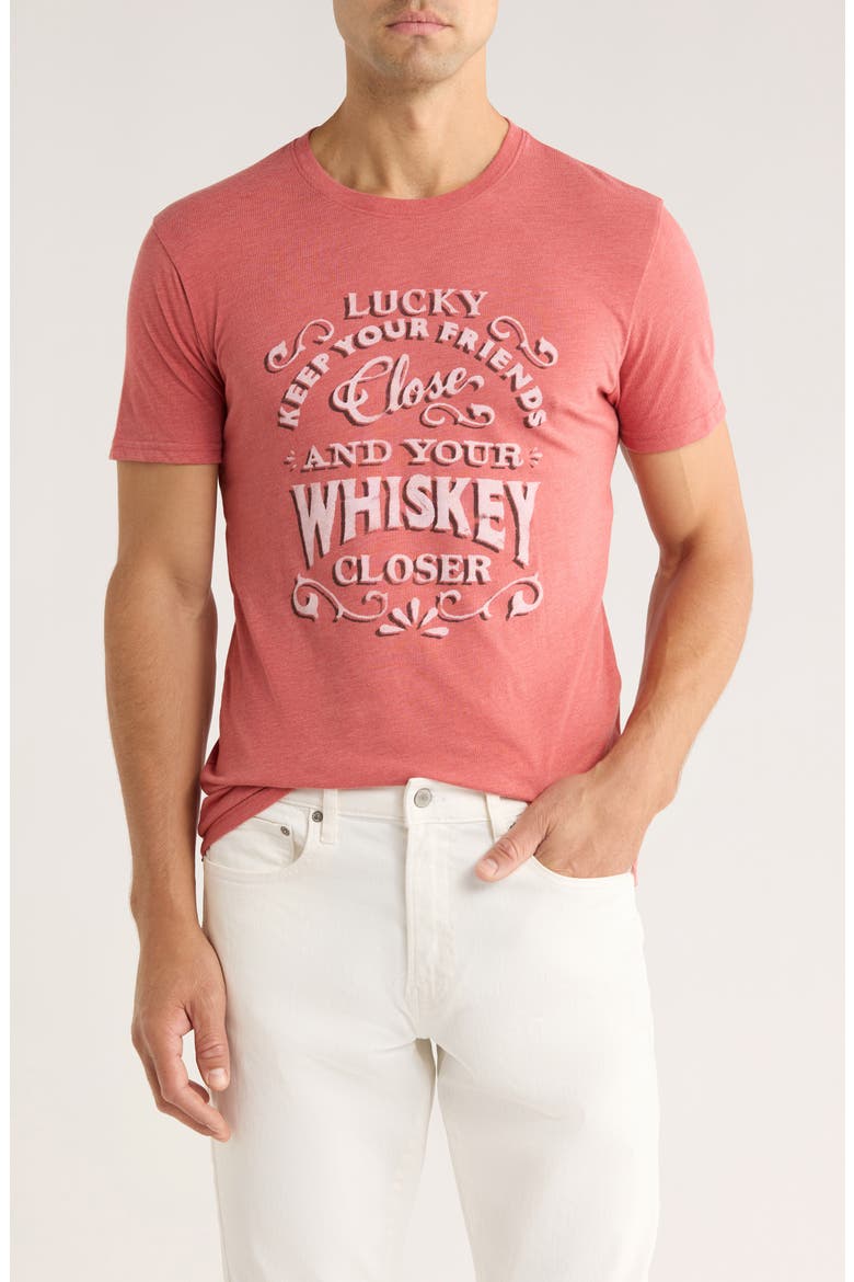 Whiskey Closer Cotton Graphic T-Shirt, Main, color, RED OCHRE