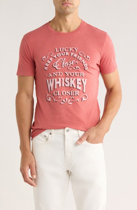 Whiskey Closer Cotton Graphic T-Shirt