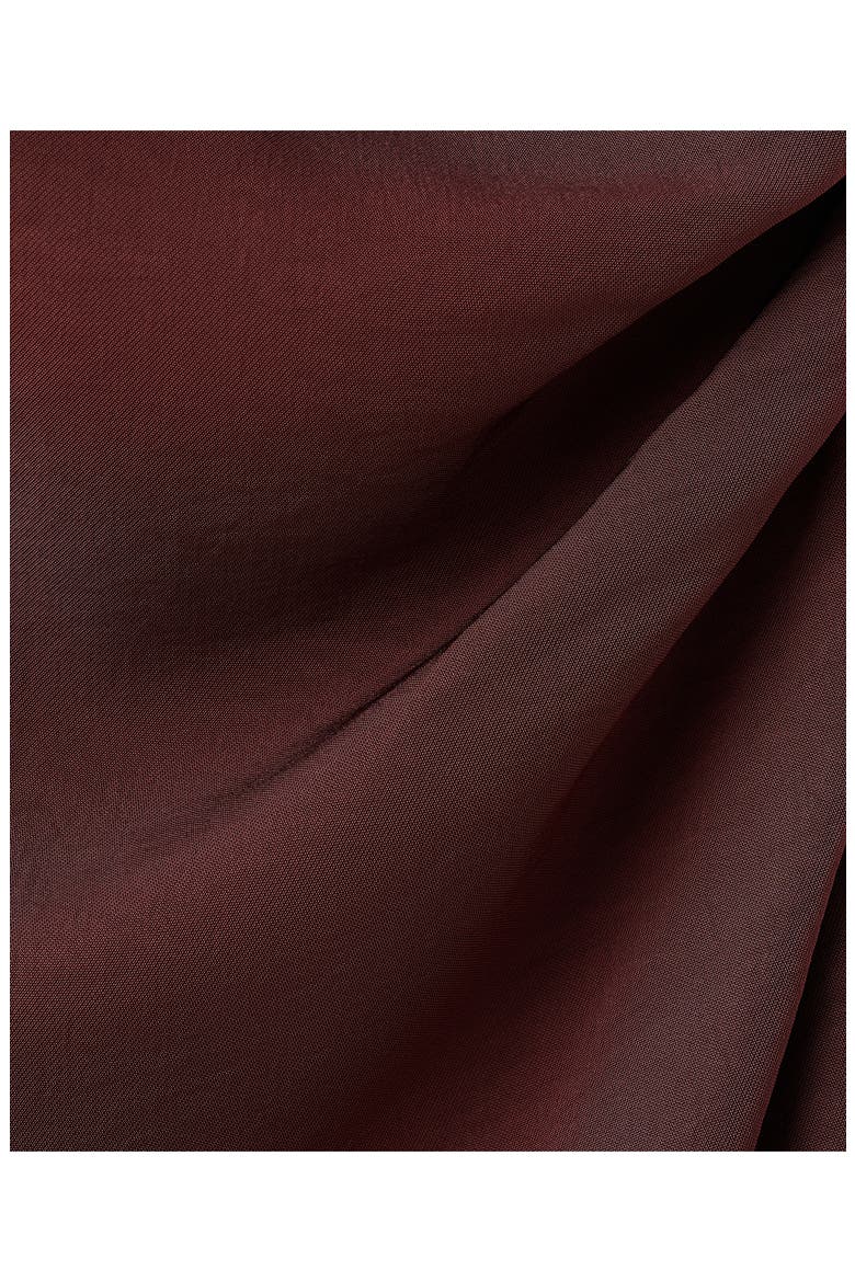 Scarf Neck One-Shoulder Dress, Alternate, color, BROWN