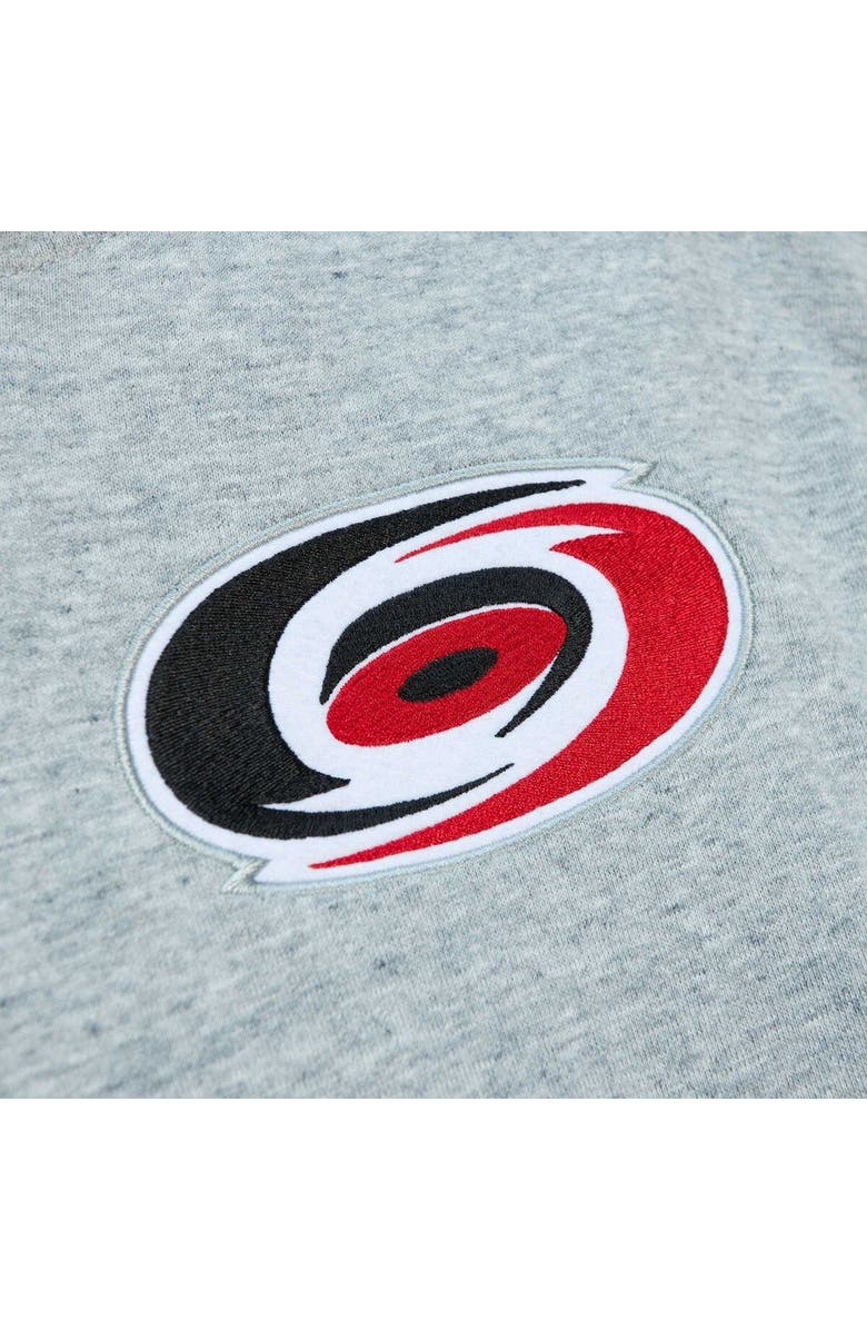 Mitchell & Ness Men's Mitchell & Ness  Heather Gray Carolina Hurricanes Classic French Terry Pullover Hoodie, Alternate, color, 