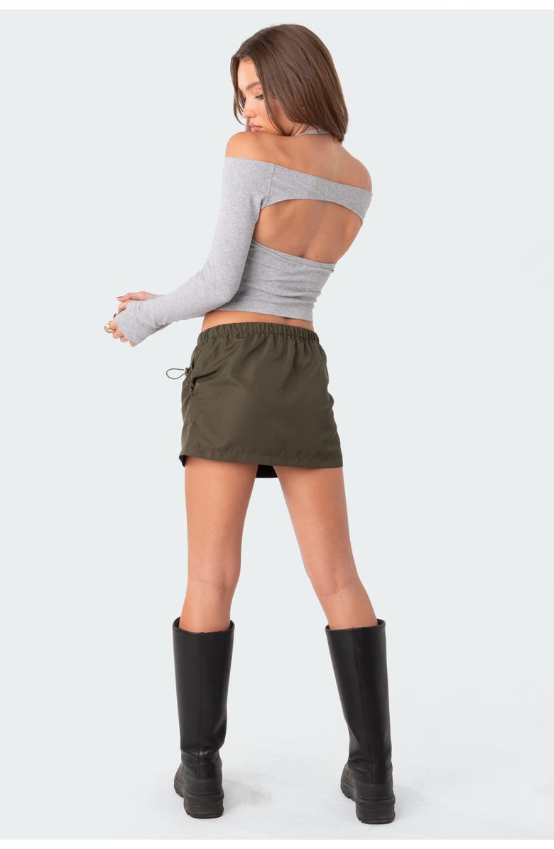EDIKTED Delta Cargo Miniskirt, Alternate, color, 