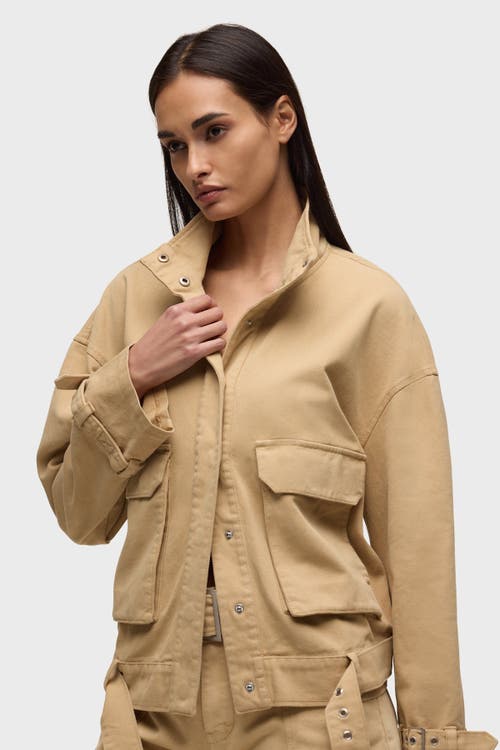 Hudson Jeans Relaxed Utility Jacket In Brown