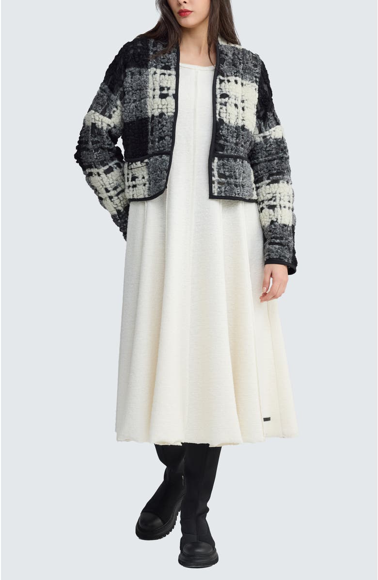 LUUKAA Glacia Structured Crop Jacket, Alternate, color, Foggy