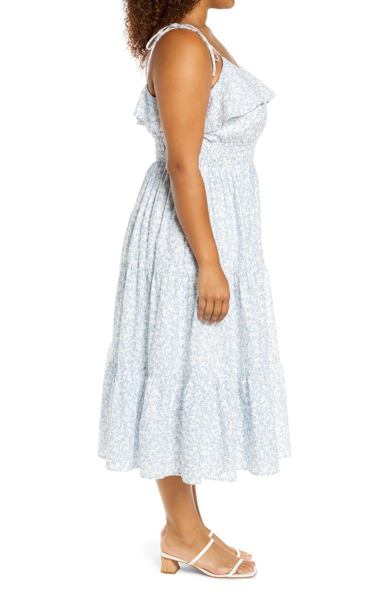 WAYF Naysa Floral Smock Waist Cotton Sundress, Alternate, color, 